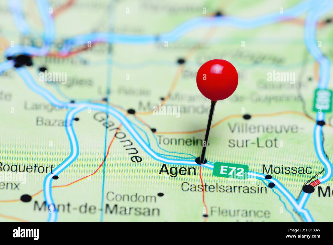 Agen Pinned On A Map Of France Stock Photo Alamy Agen Pinned On A Map Of France Stock Photo Alamy