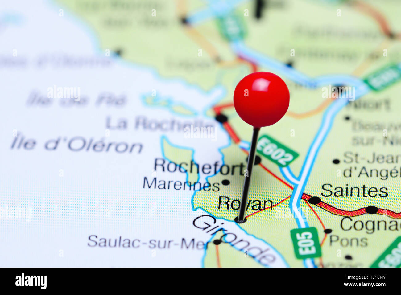 Royan Pinned On A Map Of France Stock Photo Alamy