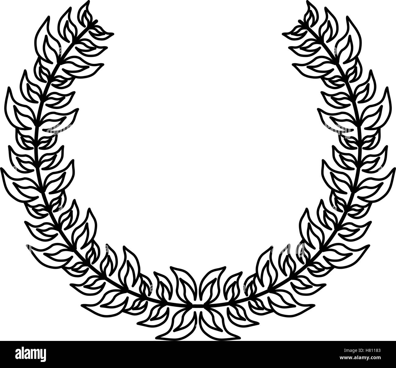 Isolated leaves wreath design Stock Vector Image & Art - Alamy