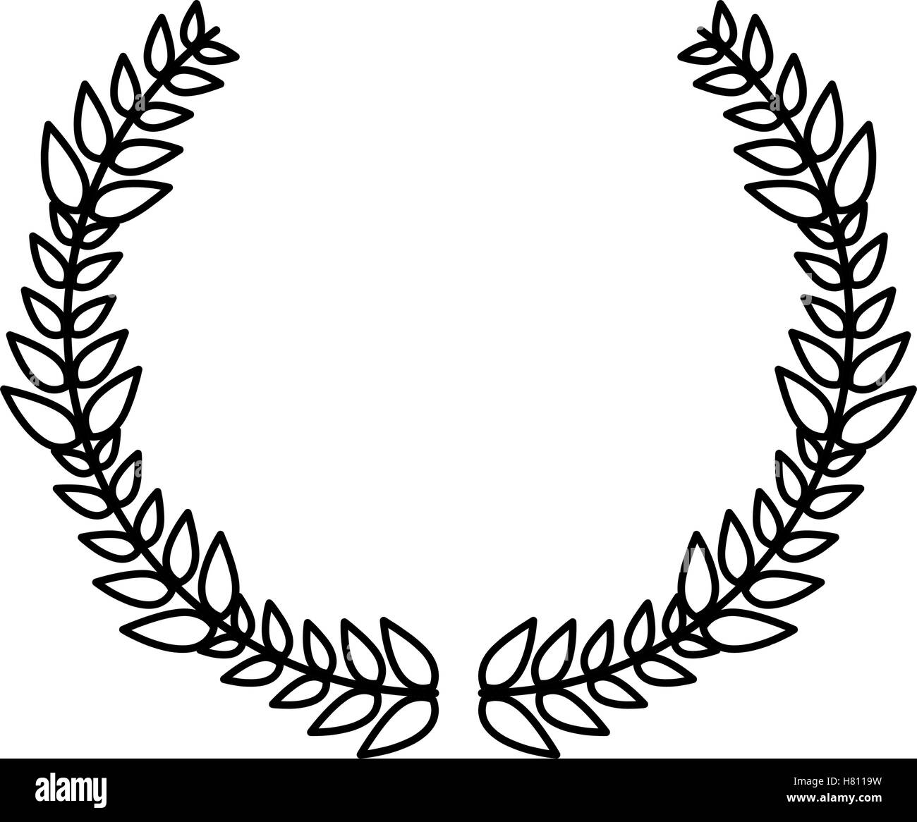 Isolated leaves wreath design Stock Vector Image & Art - Alamy