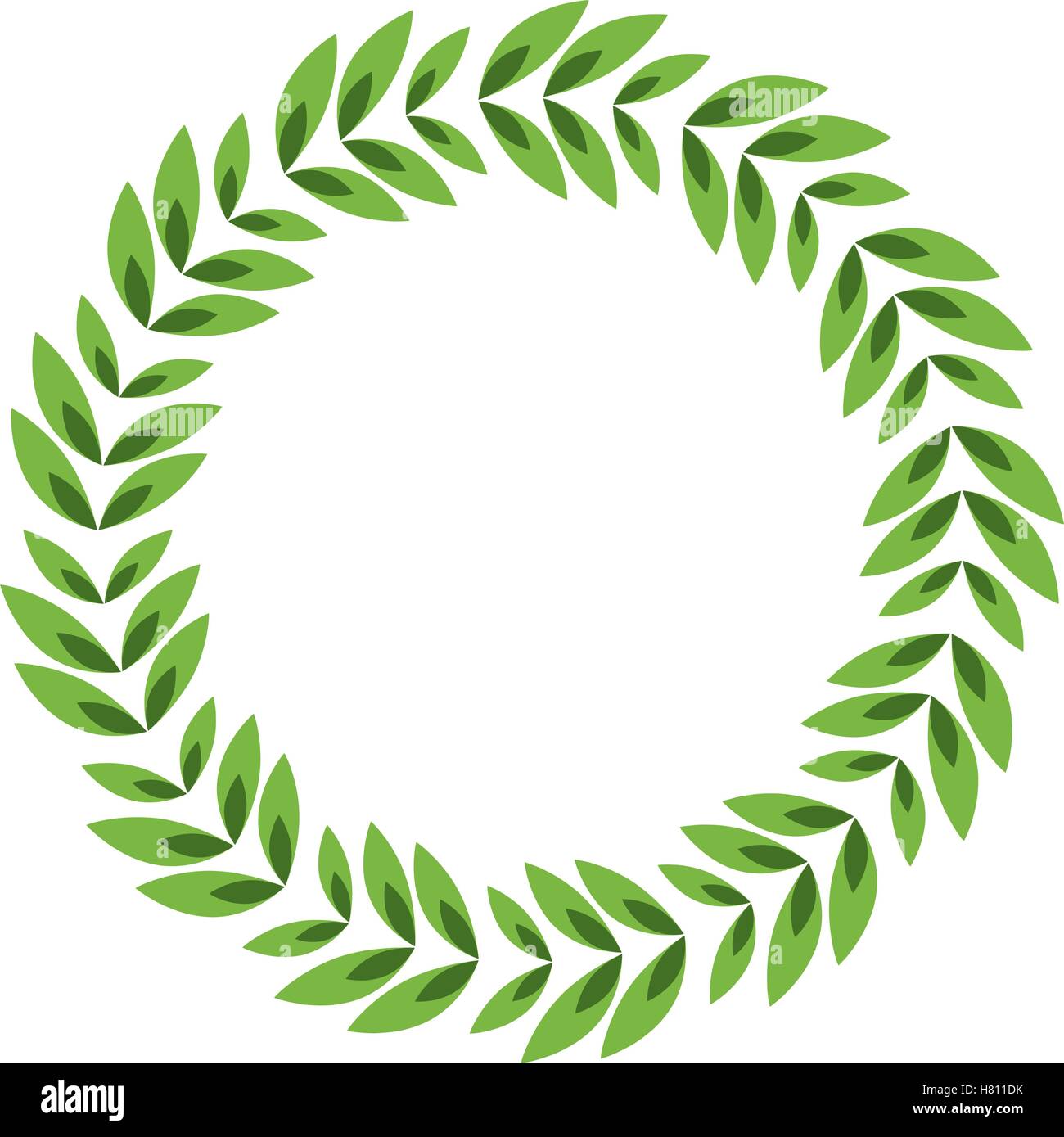 Isolated leaves wreath design Stock Vector Image & Art - Alamy