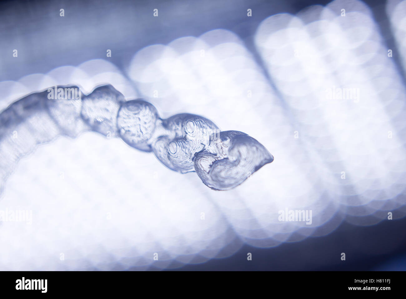 Invisible teeth aligner cosmetic orthodontic brackets used to