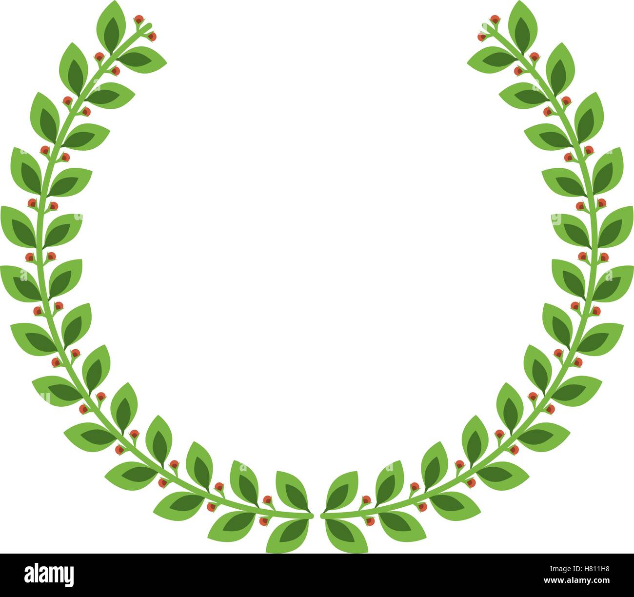 Isolated leaves wreath design Stock Vector Image & Art - Alamy
