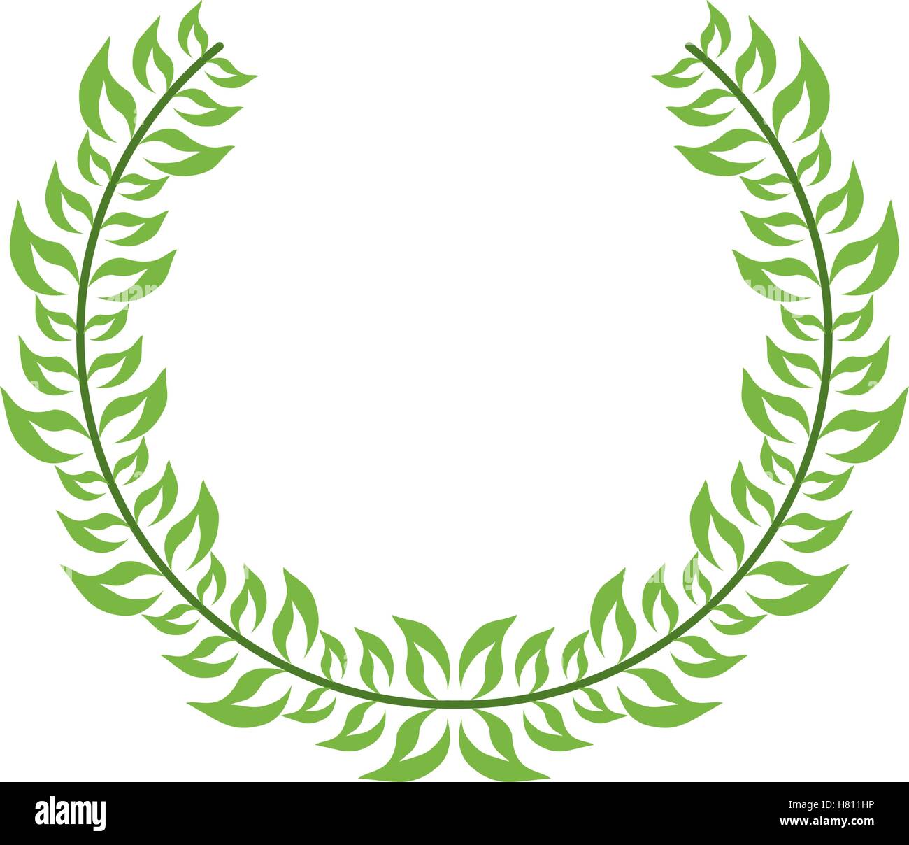 Isolated leaves wreath design Stock Vector Image & Art - Alamy