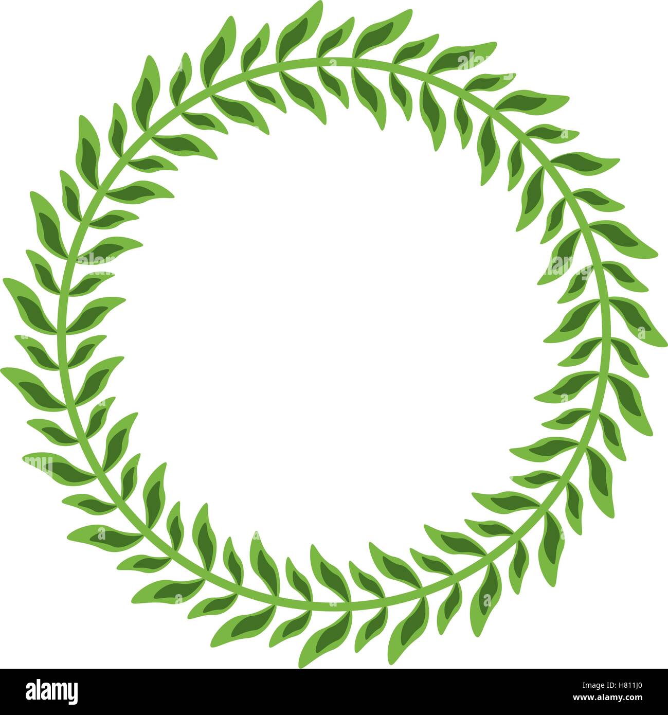 Isolated leaves wreath design Stock Vector Image & Art - Alamy