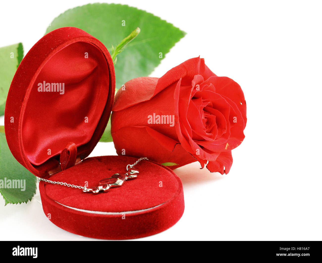 Flowers And Gifts For Valentine S Day Roses Chocolates And Jewelry Stock Photo Alamy