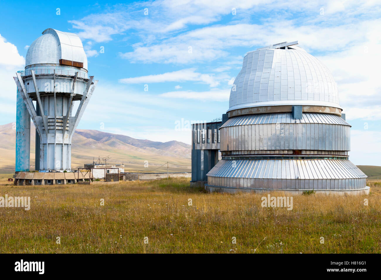 Tien Shan Astronomical Observatory, Ile-Alatau National Park, Assy Plateau, Almaty, Kazakhstan, Central Asia Stock Photo