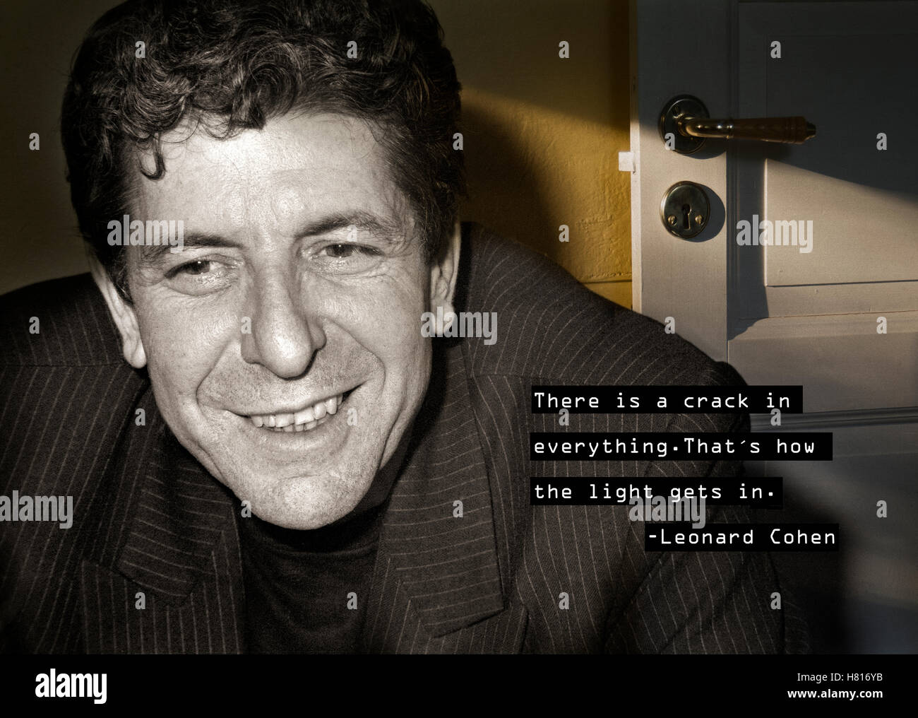 Leonard Cohen portrait Stock Photo