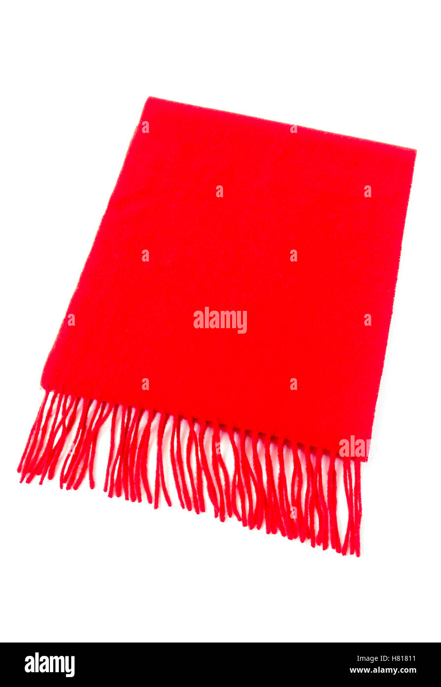 Luxurious Cashmere Scarf in Red Stock Photo