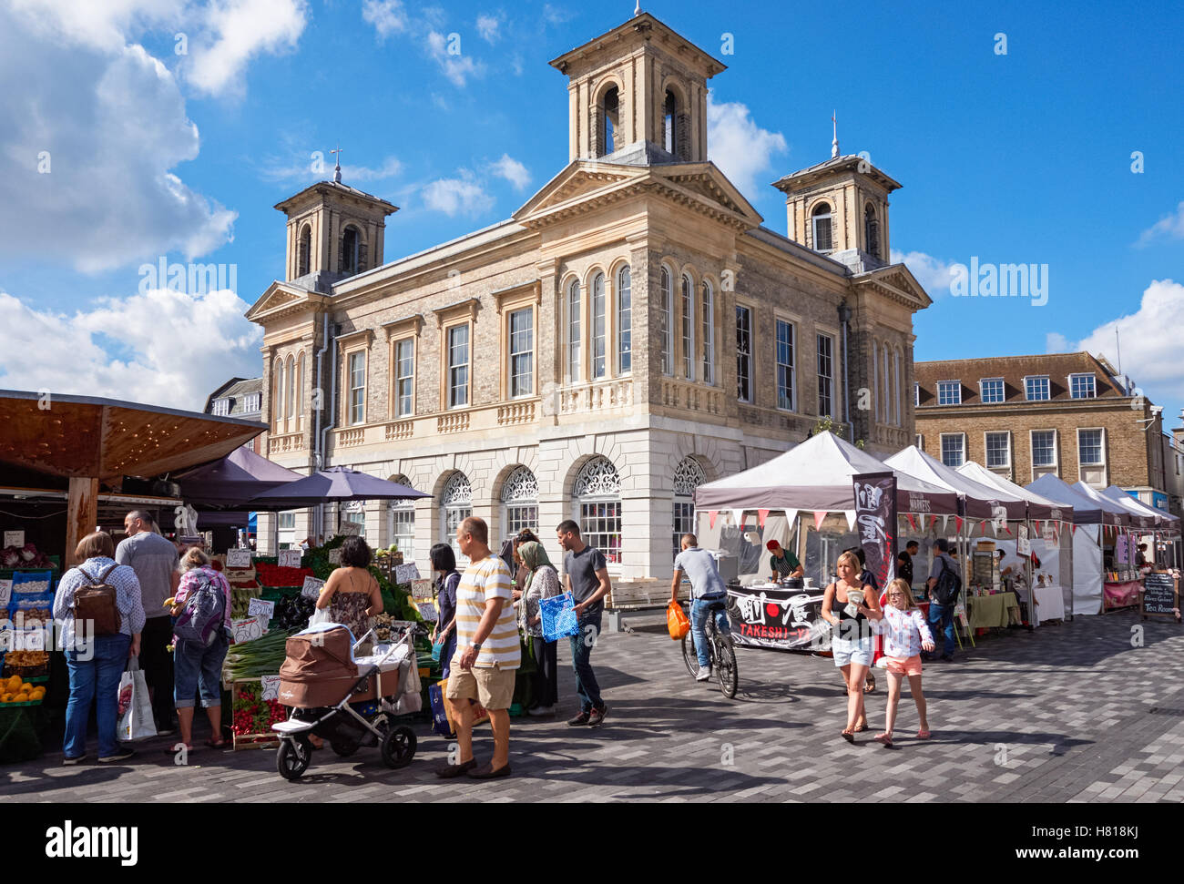 People on Market Place with Market House in Kingston upon Thames, England United Kingdom UK Stock Photo