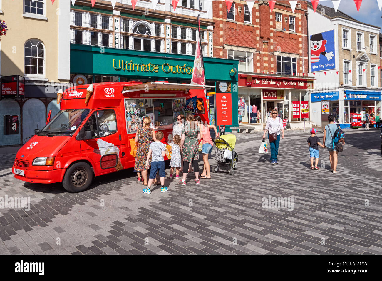 Ice cream van on Market Place in Kingston upon Thames, England United  Kingdom UK Stock Photo - Alamy