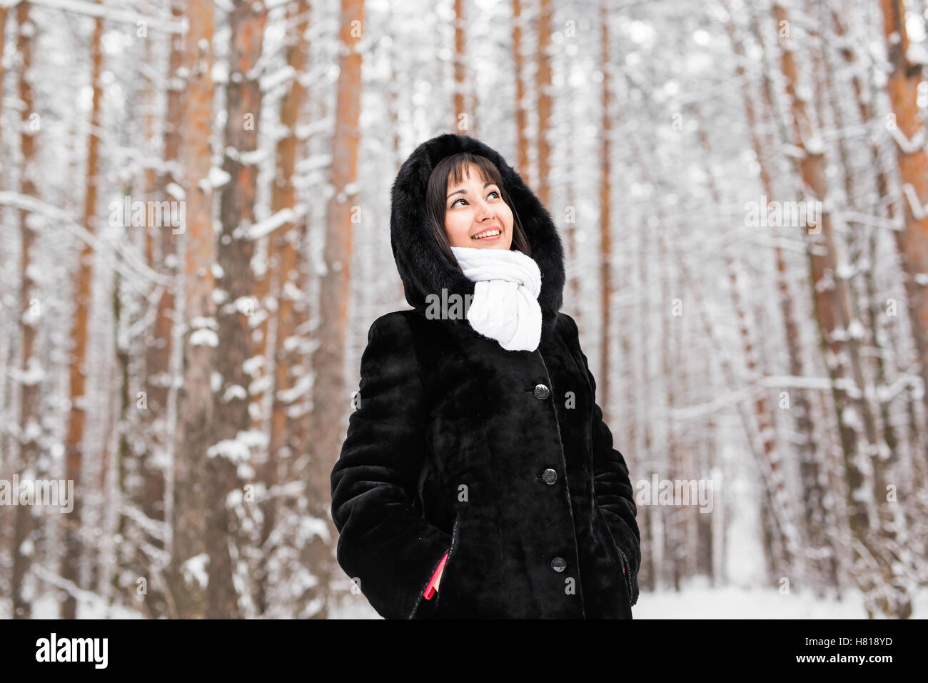 Young woman winter portrait Stock Photo - Alamy