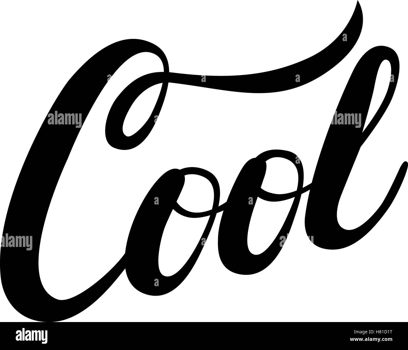 Cool Hand Written Calligraphy Lettering Modern Brush Typography For Stock Vector Image Art Alamy