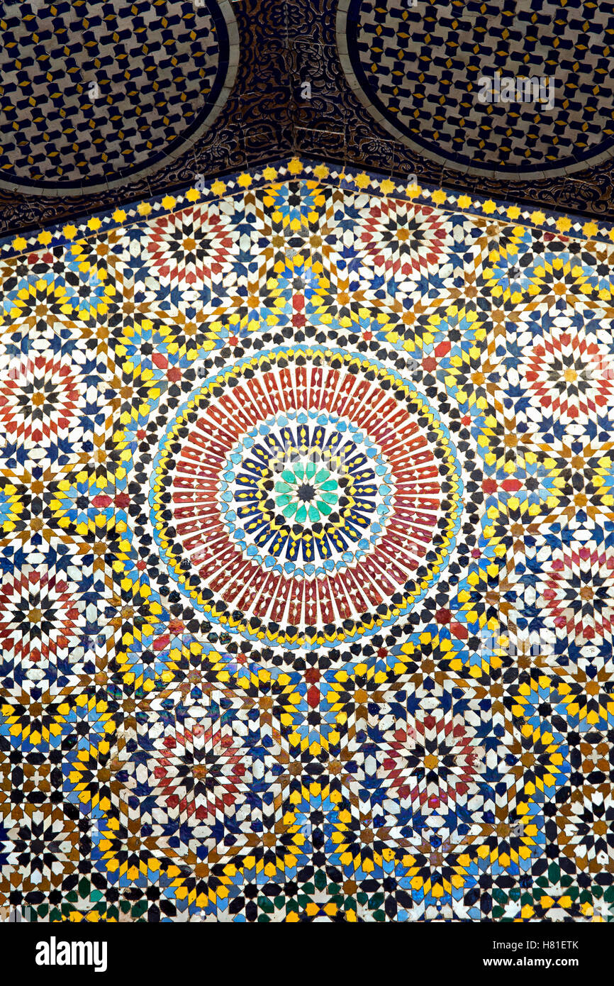 Morocco,tile work Stock Photo