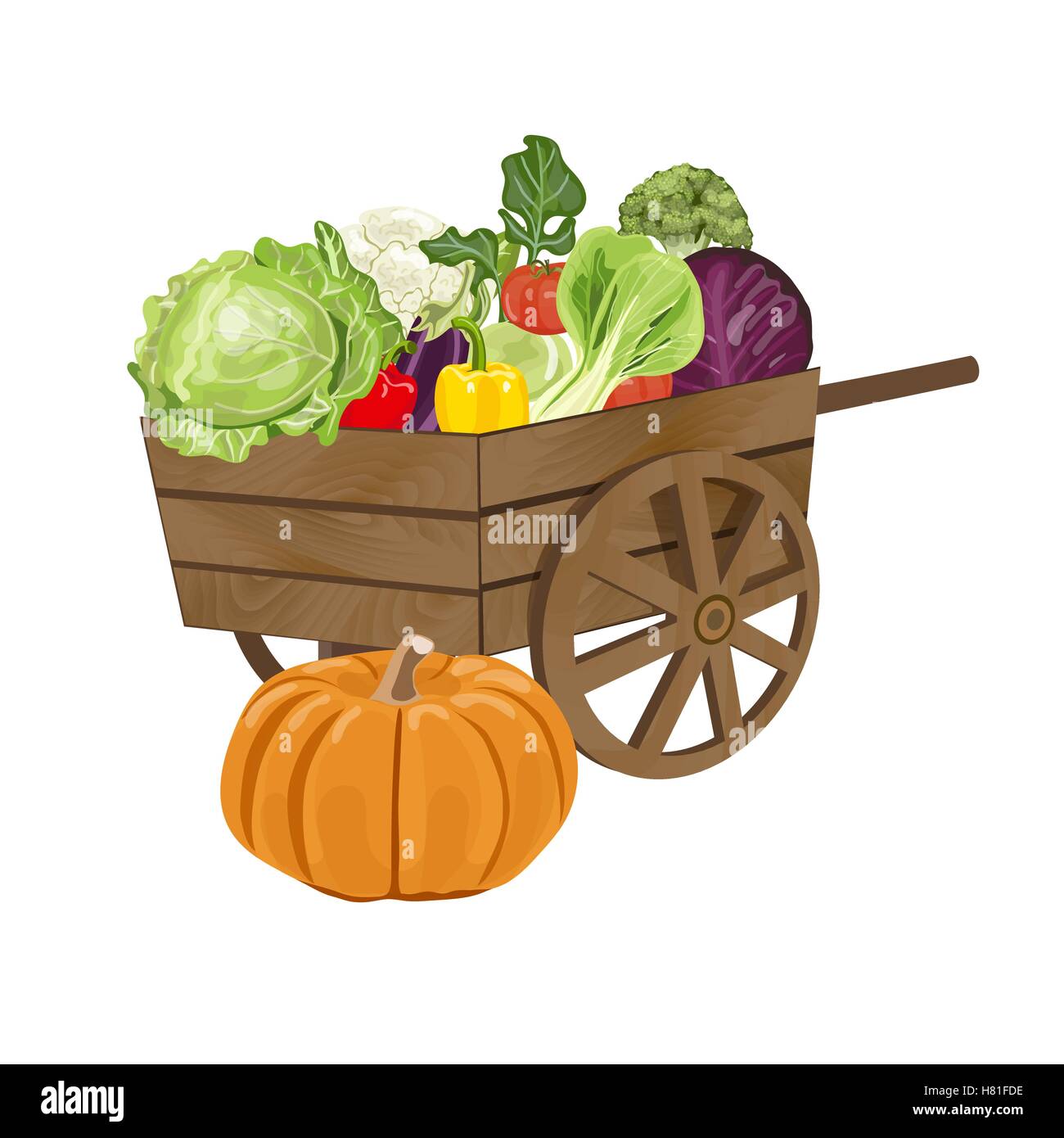 Cart with pumpkin Cut Out Stock Images & Pictures - Alamy