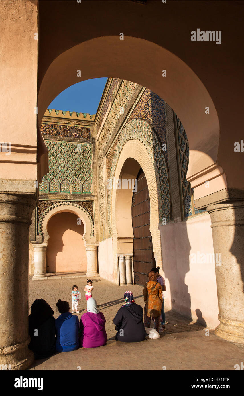 Morocco, Meknes, Bab el-Mansour, completed in 1732 Stock Photo