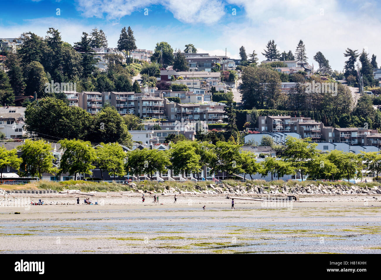 White Rock, Canada July 23, 2010 Oceanfront houses at White Rock on