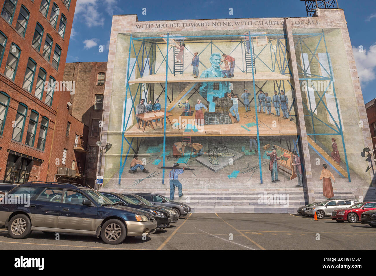 A People's Progression Toward Equality, mural by Jared Bader, Philadelphia, Pennsylvania, USA Stock Photo