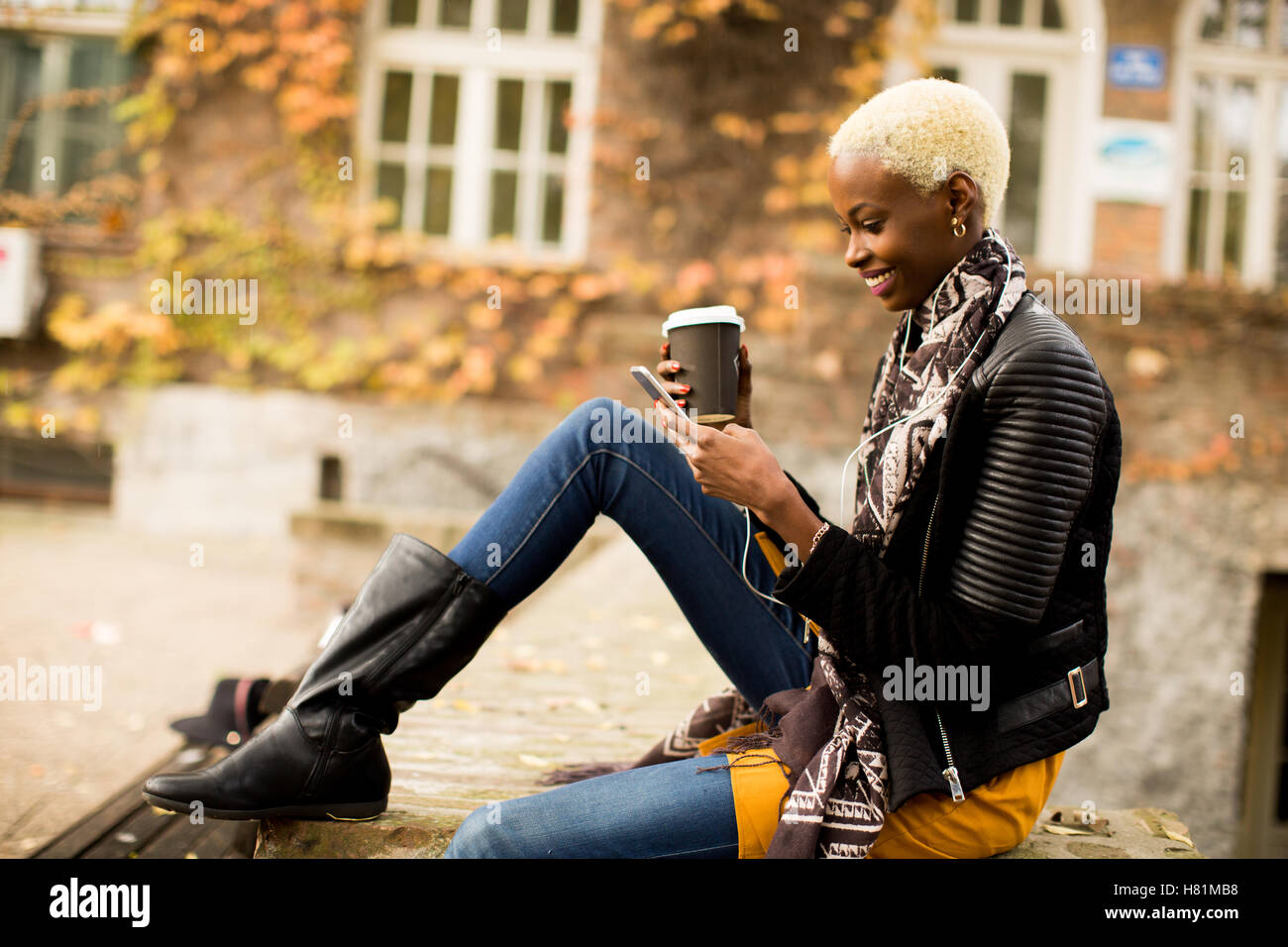 Relaxed young black woman hi-res stock photography and images - Alamy