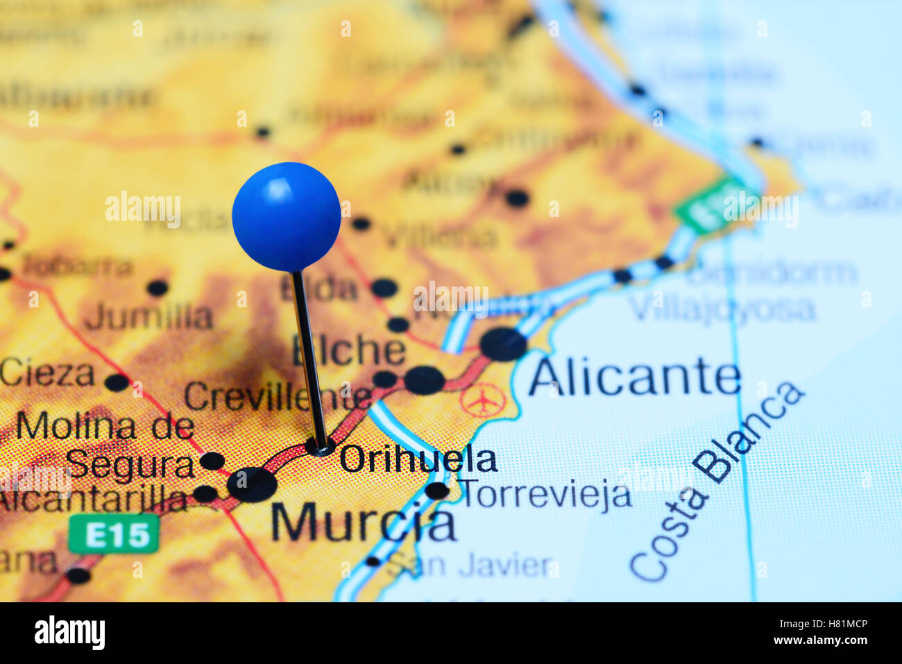 Orihuela costa spain map