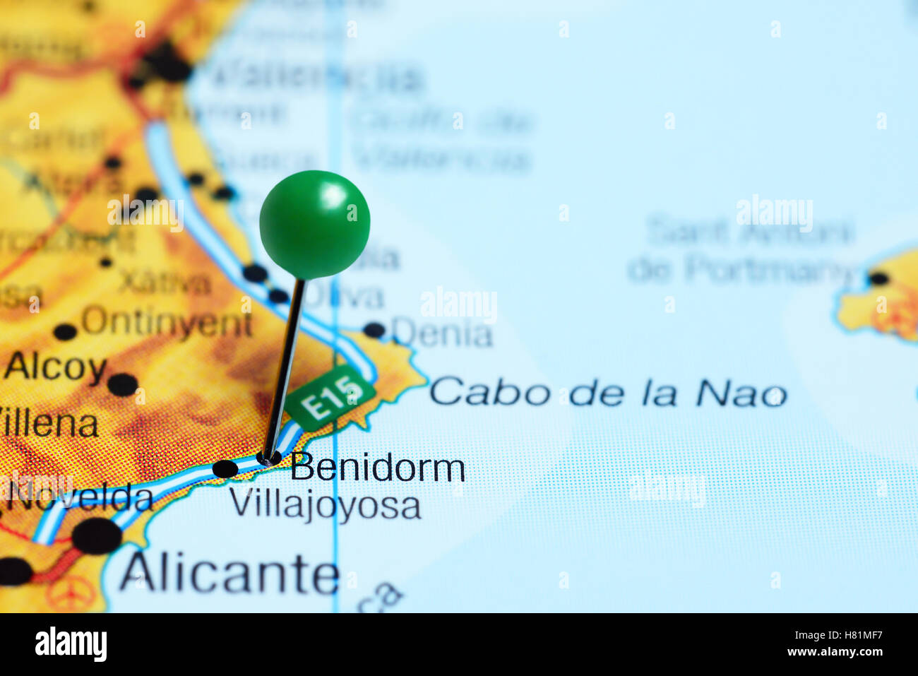 Benidorm spain map hi-res stock photography and images - Alamy