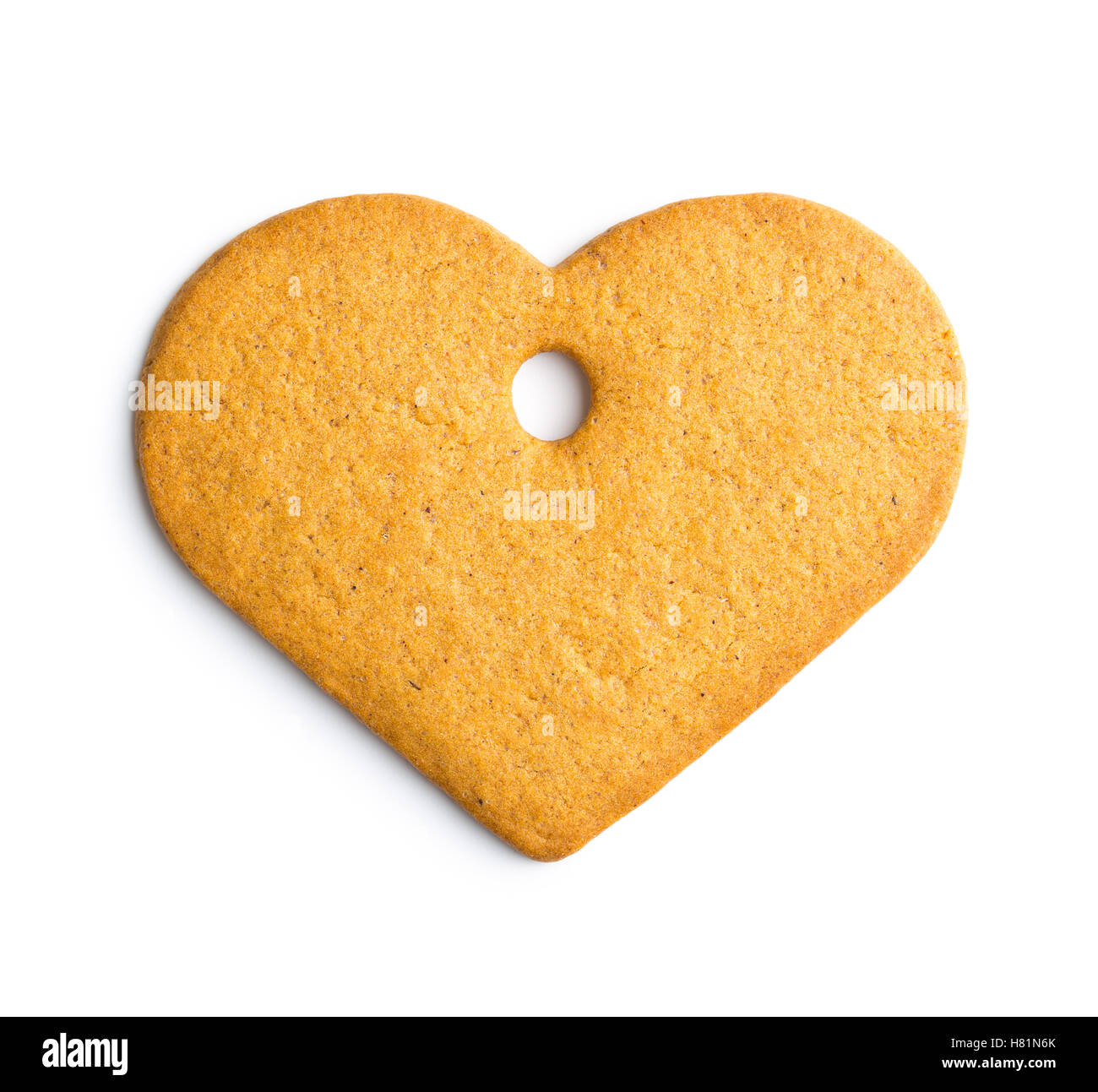 Tasty gingerbread heart isolated on white background Stock Photo - Alamy