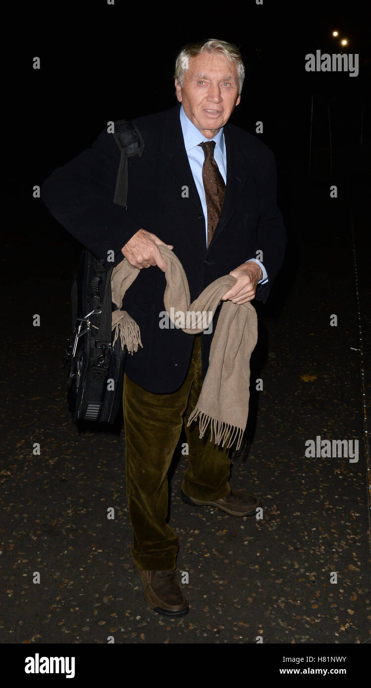 Don McCullin arrives at the opening of The Radical Eye: Modernist Photography from the Sir Elton John Collection exhibition at the Tate Modern in London. Stock Photo