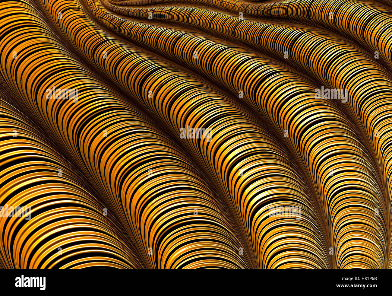 Striped pipes - abstract digitally generated image Stock Photo