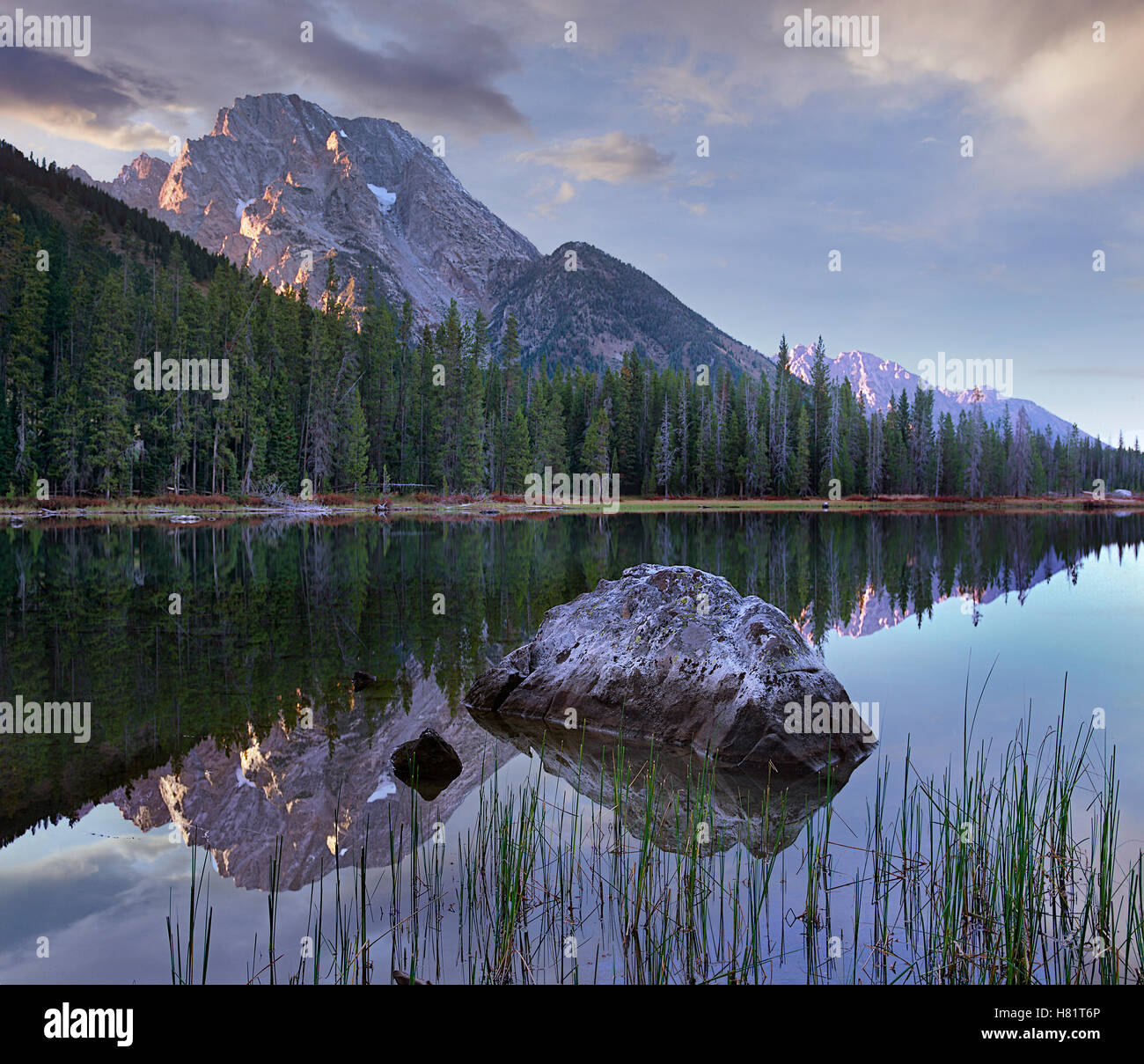 String Lake Spring Mount Moran and String Lake, Grand Teton National Park, Wyoming Stock ...