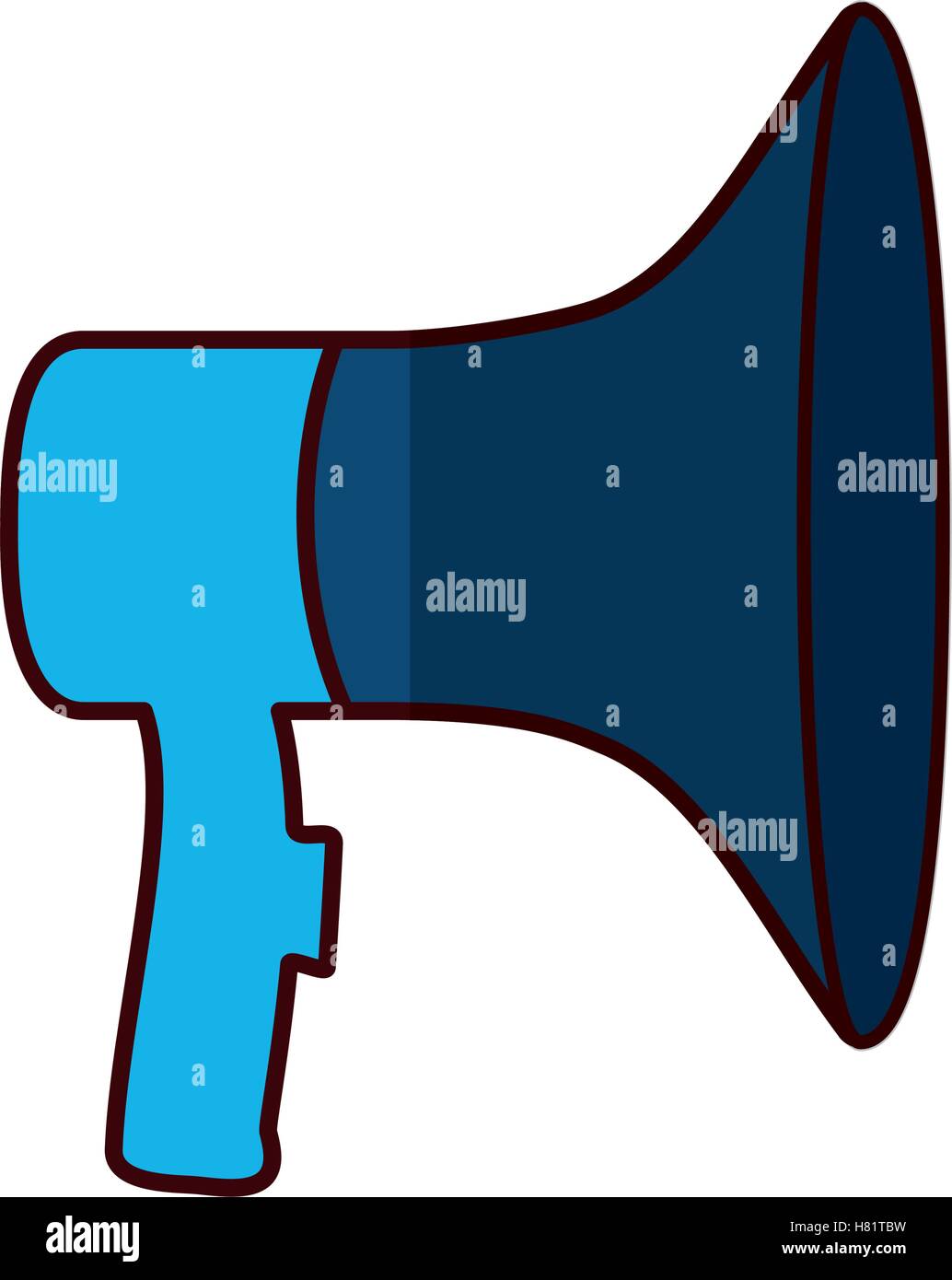Megaphone icon. Amplifer speaker bullhorn and announce theme. Isolated