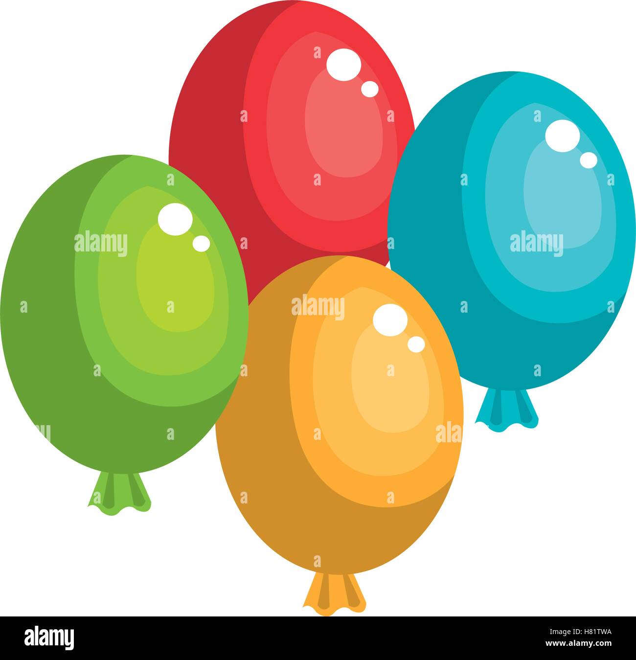 balloons air party isolated icon vector illustration design Stock ...