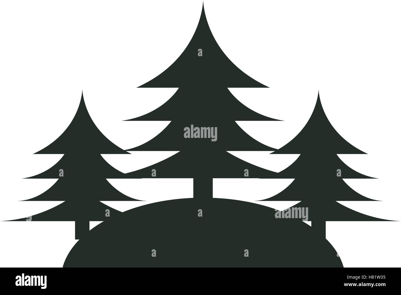tree pine forest icon vector illustration design Stock Vector Image ...
