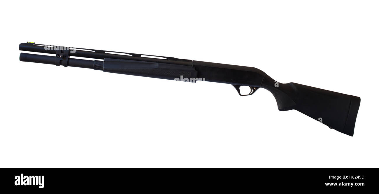 Twelve gauge shotgun that works using gas pressure Stock Photo Alamy