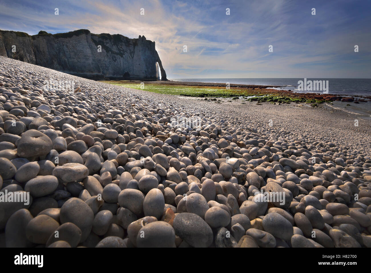 Rocks on the coast of Etretat, Upper Normandy, France Stock Photo