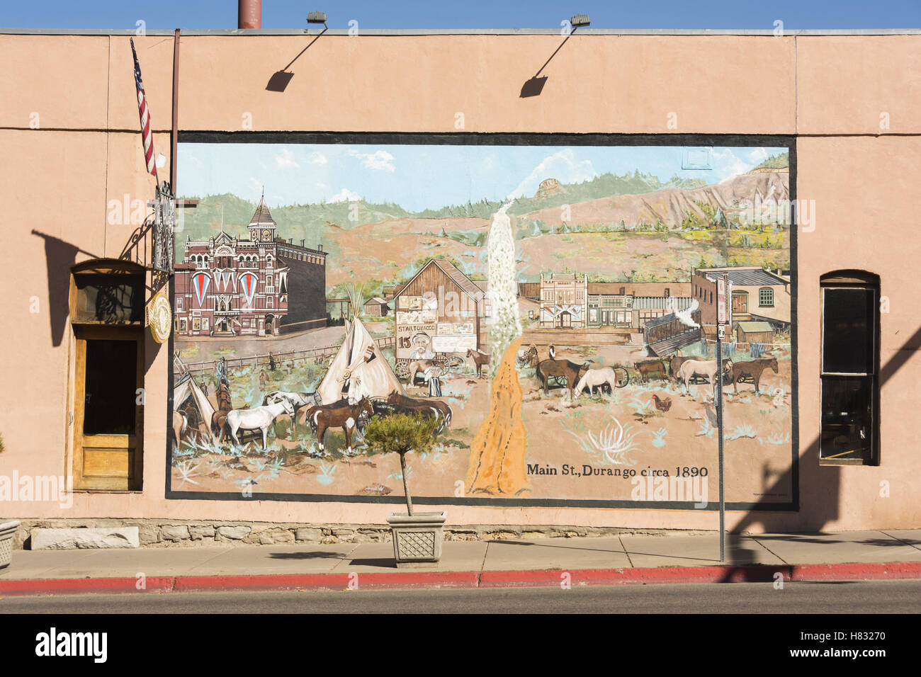 Colorado, Durango, mural Stock Photo