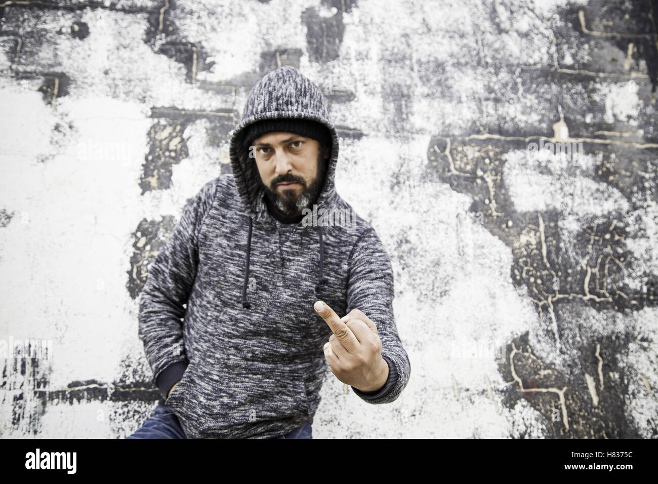 Boy rapper desperate urban street Stock Photo - Alamy