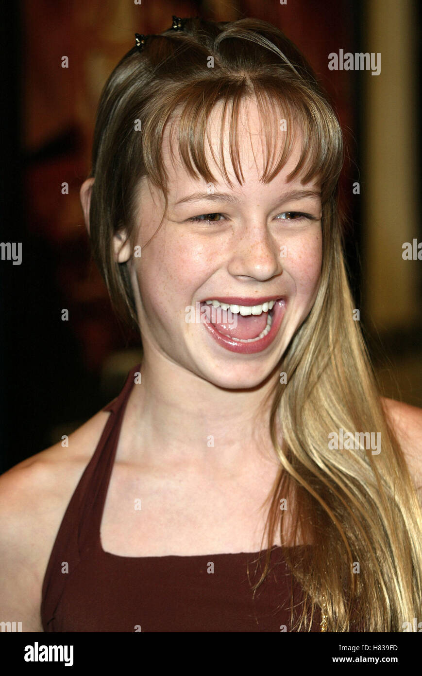BRIE LARSON THE TIME MACHINE FILM PREMIERE WESTWOOD LOS ANGELES USA 04 March 2002 Stock Photo