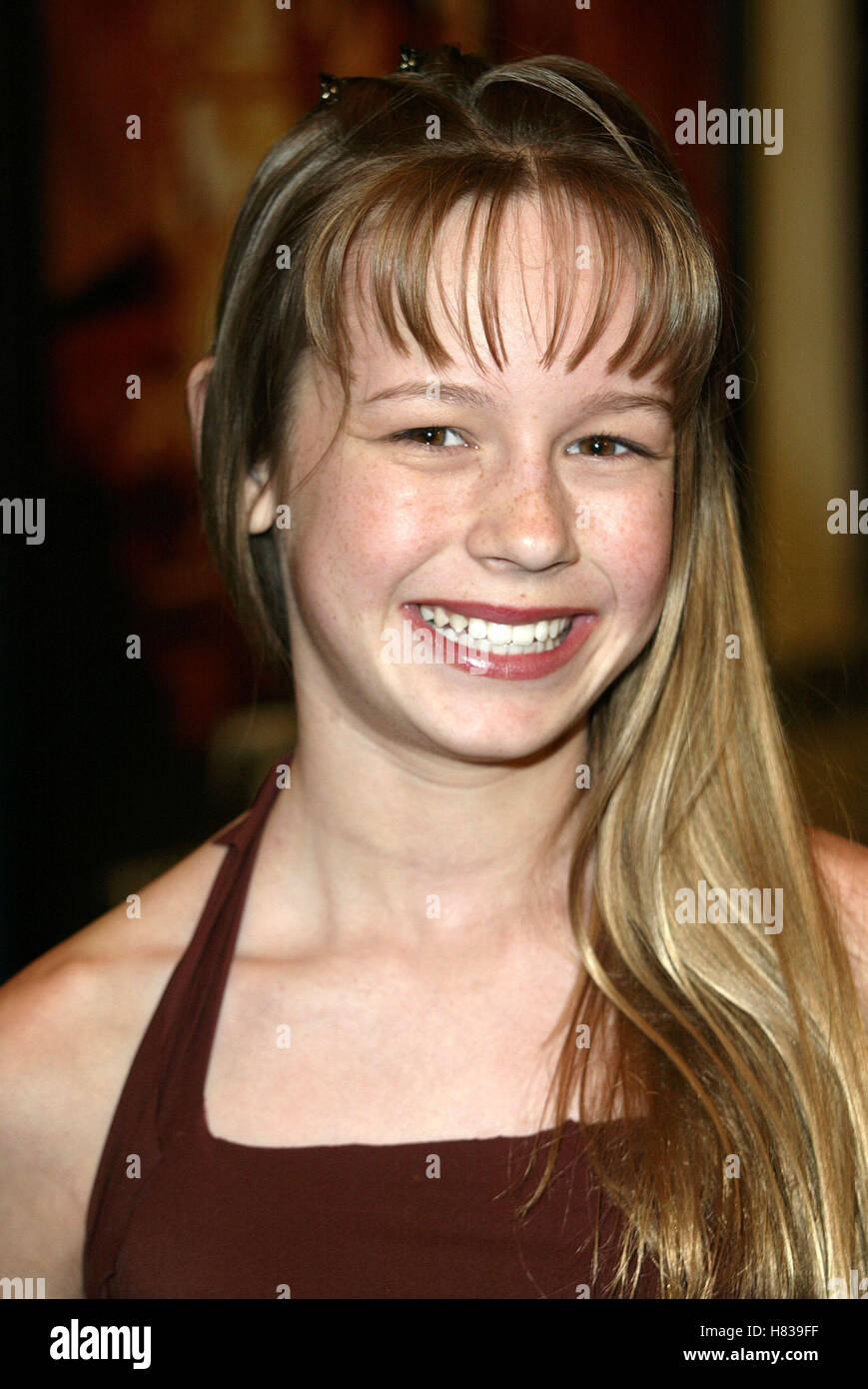 BRIE LARSON THE TIME MACHINE FILM PREMIERE WESTWOOD LOS ANGELES USA 04 March 2002 Stock Photo