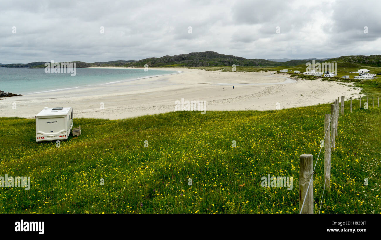 Camp Site - Baile-na-Cille, Timgarry, Lewis, Hebrides, Scotland Stock Photo