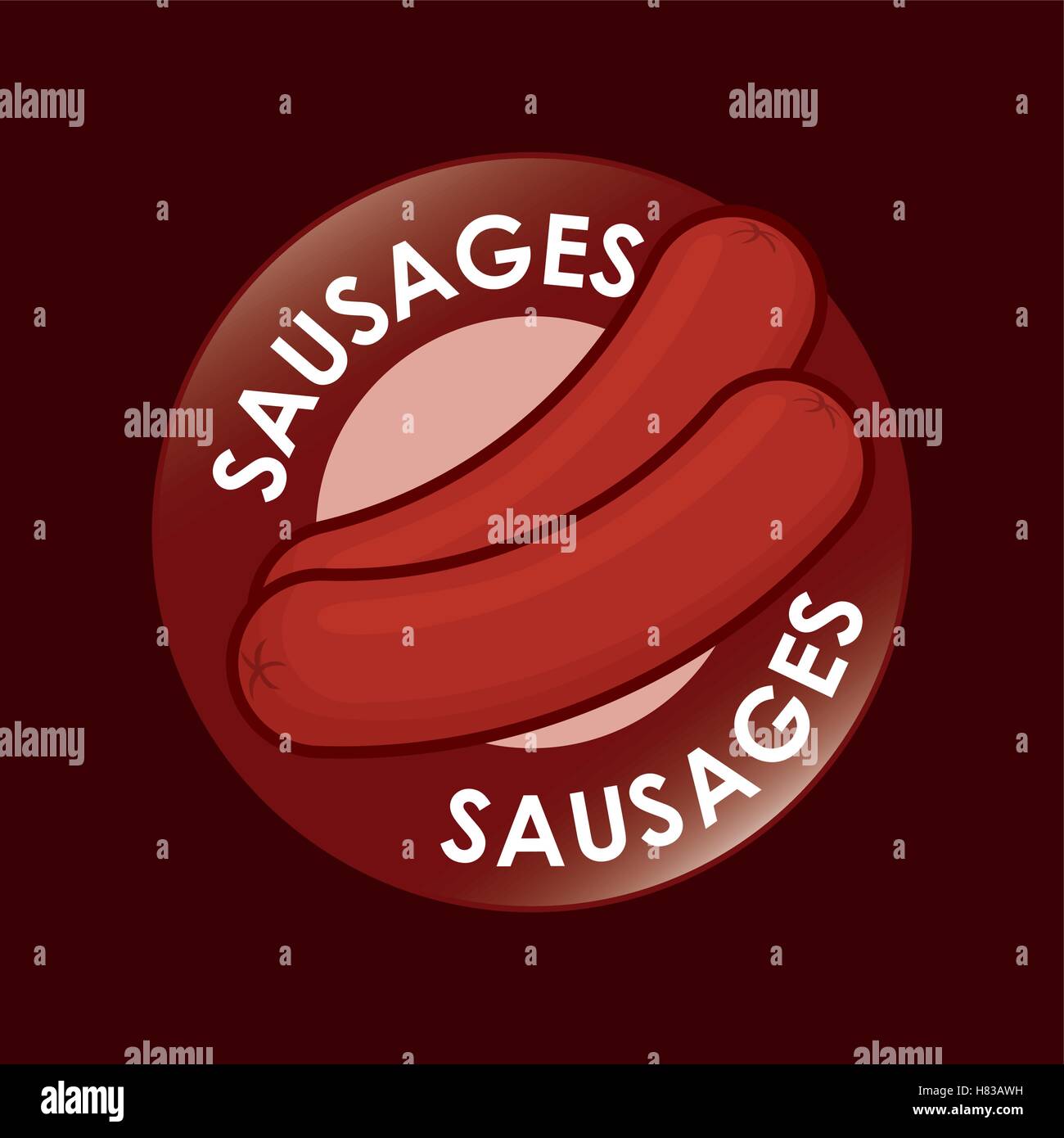 Sausage German Food Icon Vector Stock Photos & Sausage German Food Icon