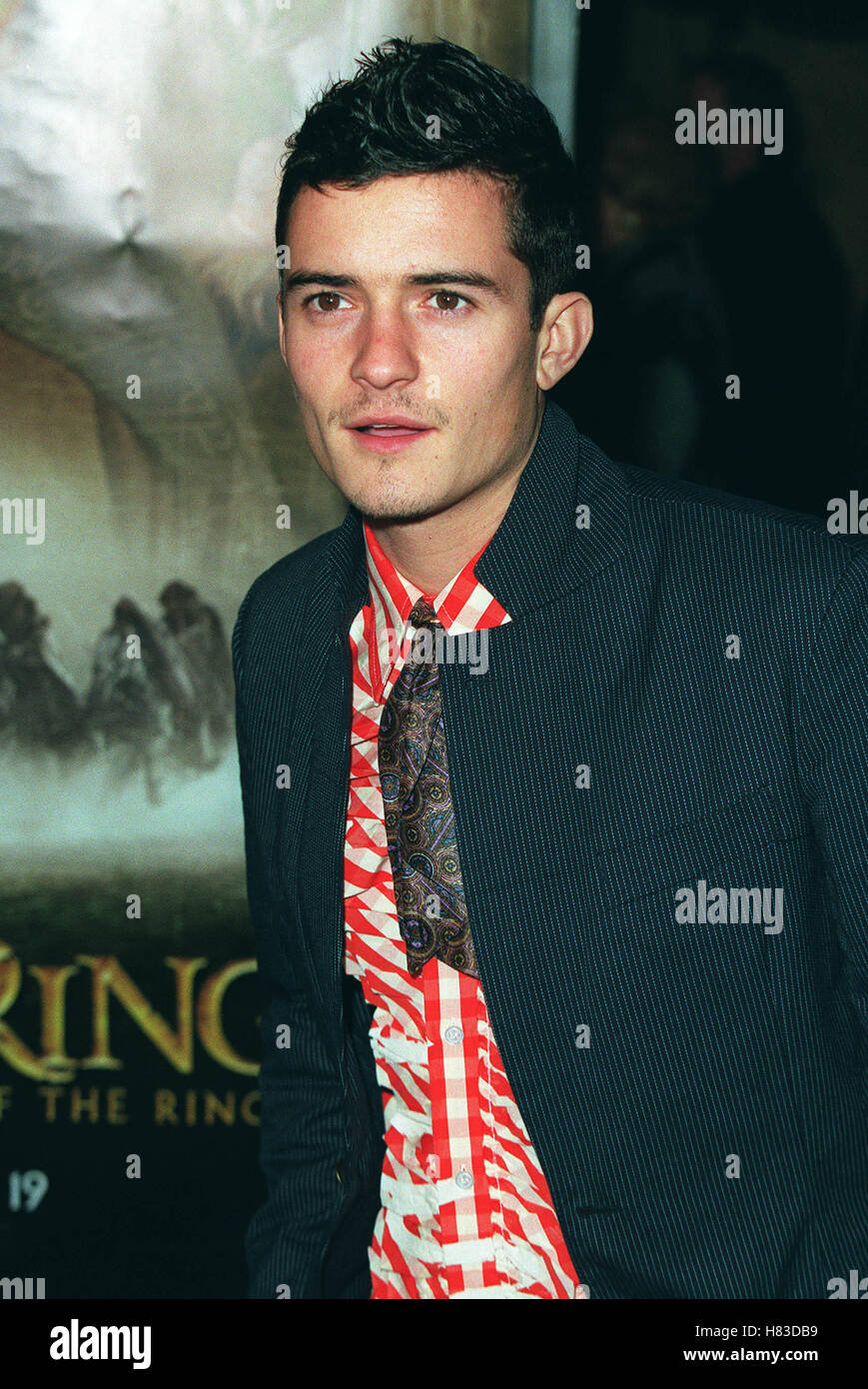 ORLANDO BLOOM THE LORD OF THE RINGS: THE FELLOWSHIP OF THE RING LOS ANGELES PREMIERE EGYPTIAN THEATRE HOLLYWOOD LOS ANGELES Stock Photo