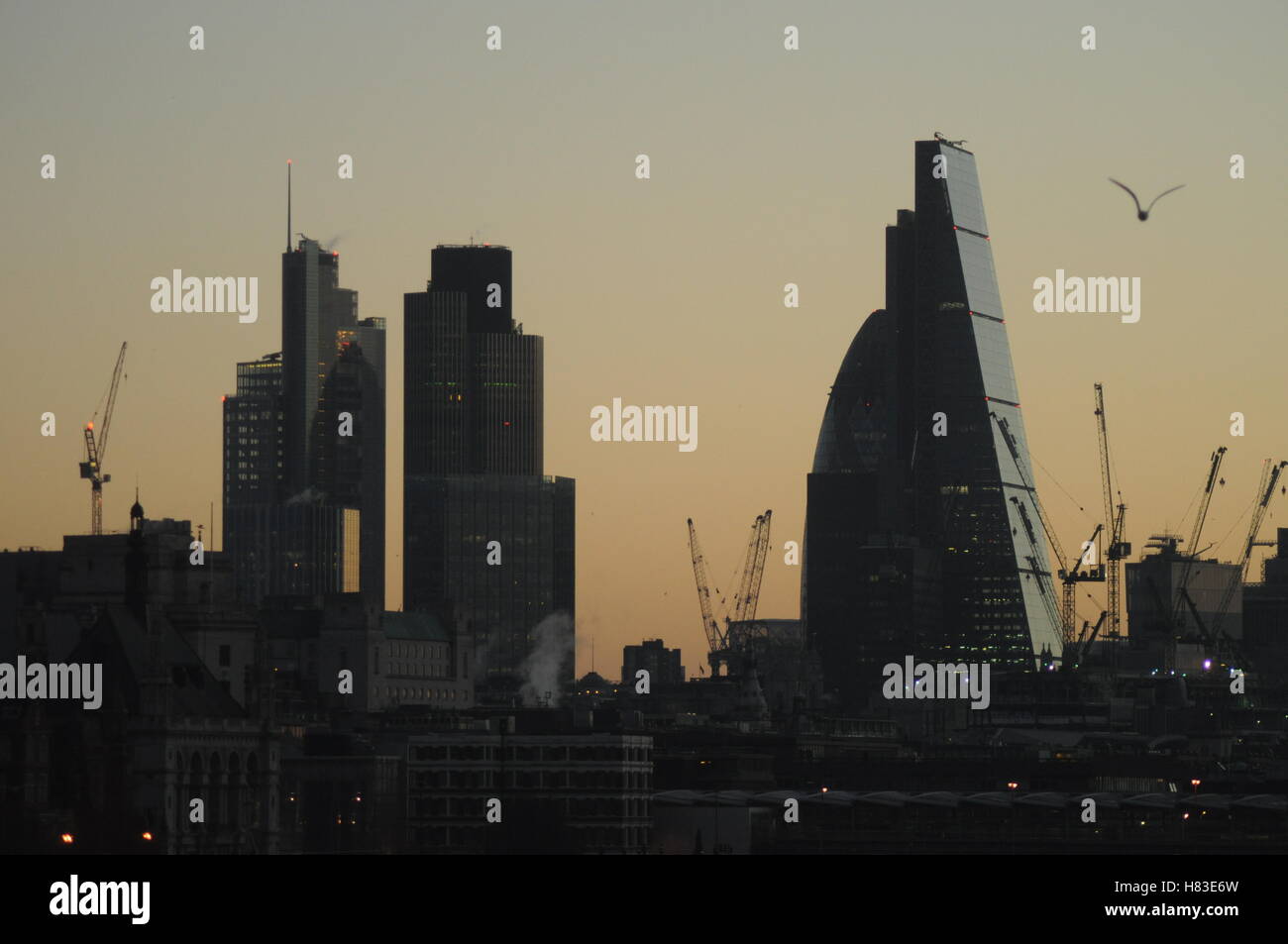 City of London skyscrapers at dawn Stock Photo - Alamy