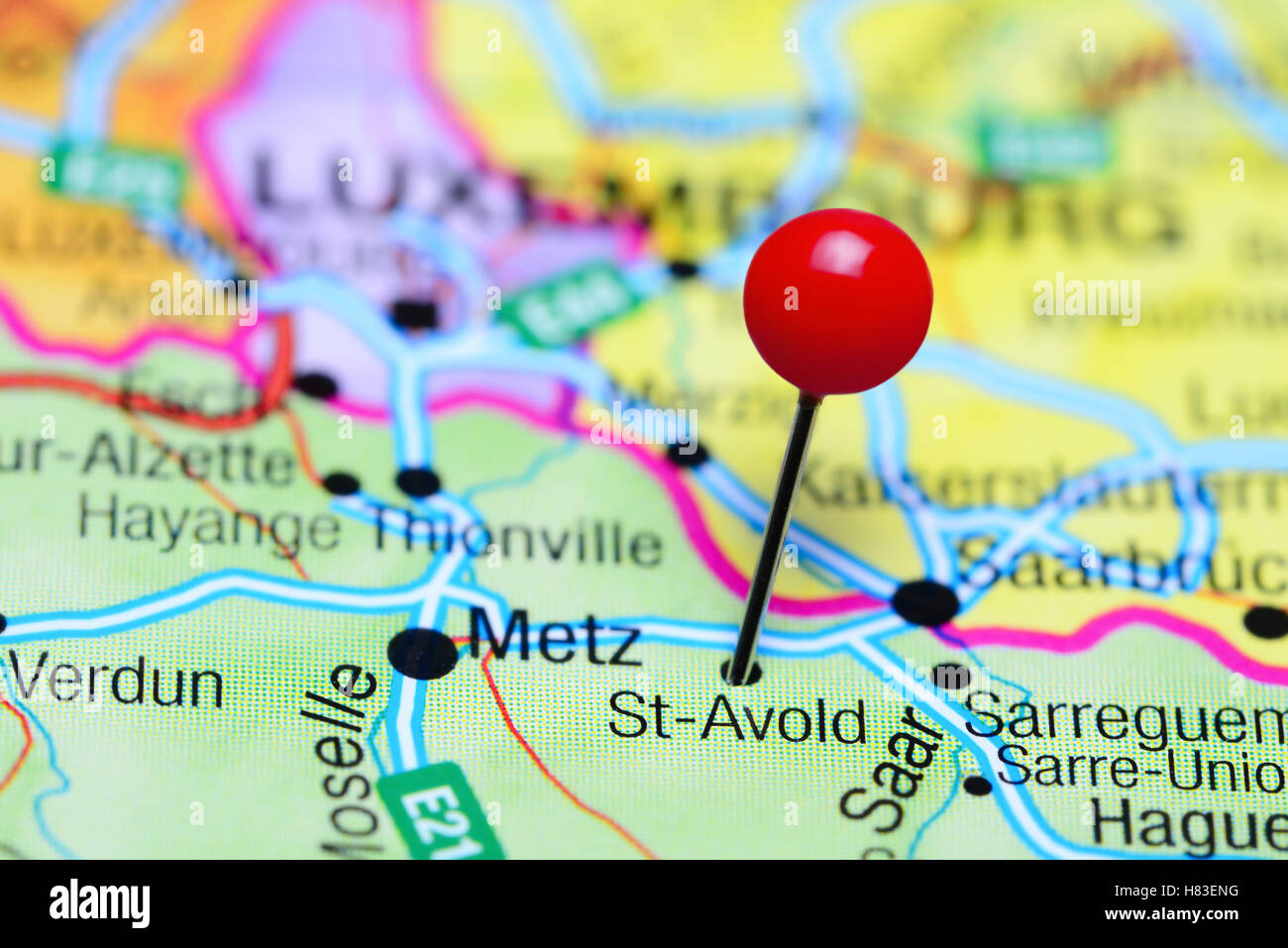 St Avold France Map St-Avold Pinned On A Map Of France Stock Photo - Alamy