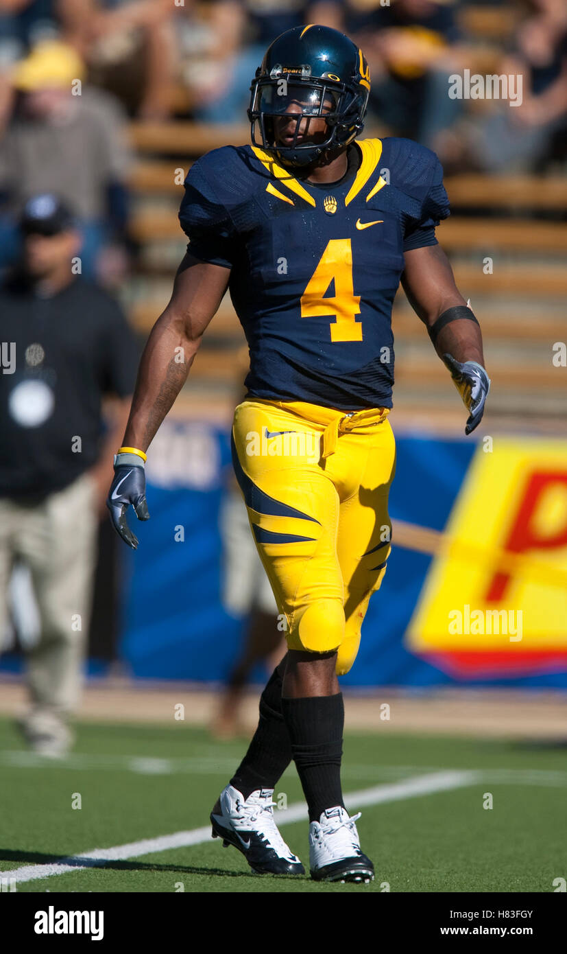 October 24, 2009; Berkeley, CA, USA;  California Golden Bears running back Jahvid Best (4) during the first quarter against the Washington State Cougars at Memorial Stadium. Stock Photo