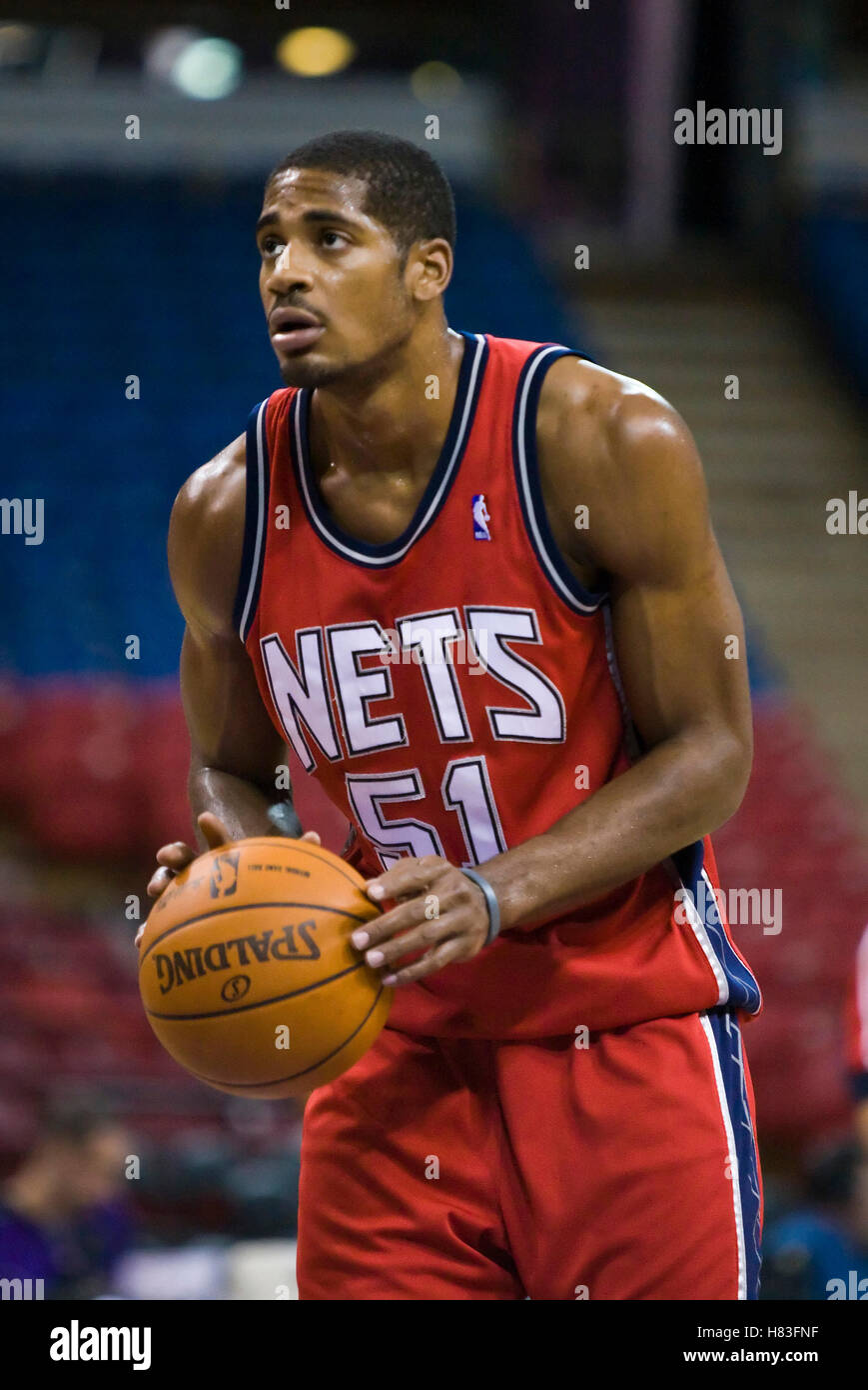 November 27, 2009; Sacramento, CA, USA; New Jersey Nets forward Sean  Williams (51) before the game against the Sacramento Kings at the ARCO  Arena. Sacramento defeated New Jersey 109-96 Stock Photo - Alamy