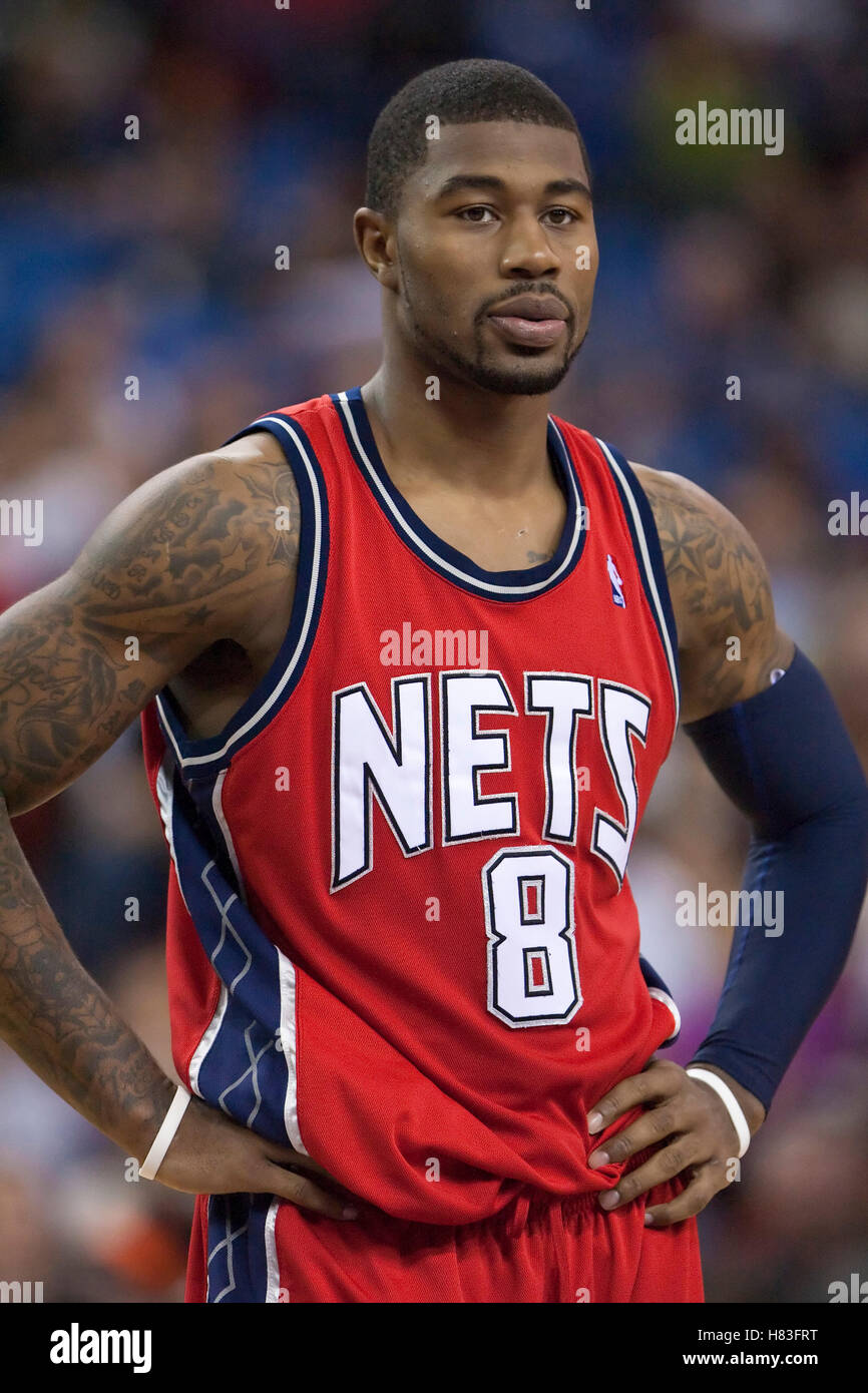 November 27, 2009; Sacramento, CA, USA; New Jersey Nets guard Terrence  Williams (8) during the fourth quarter against the Sacramento Kings at the  ARCO Arena. Sacramento defeated New Jersey 109-96 Stock Photo - Alamy