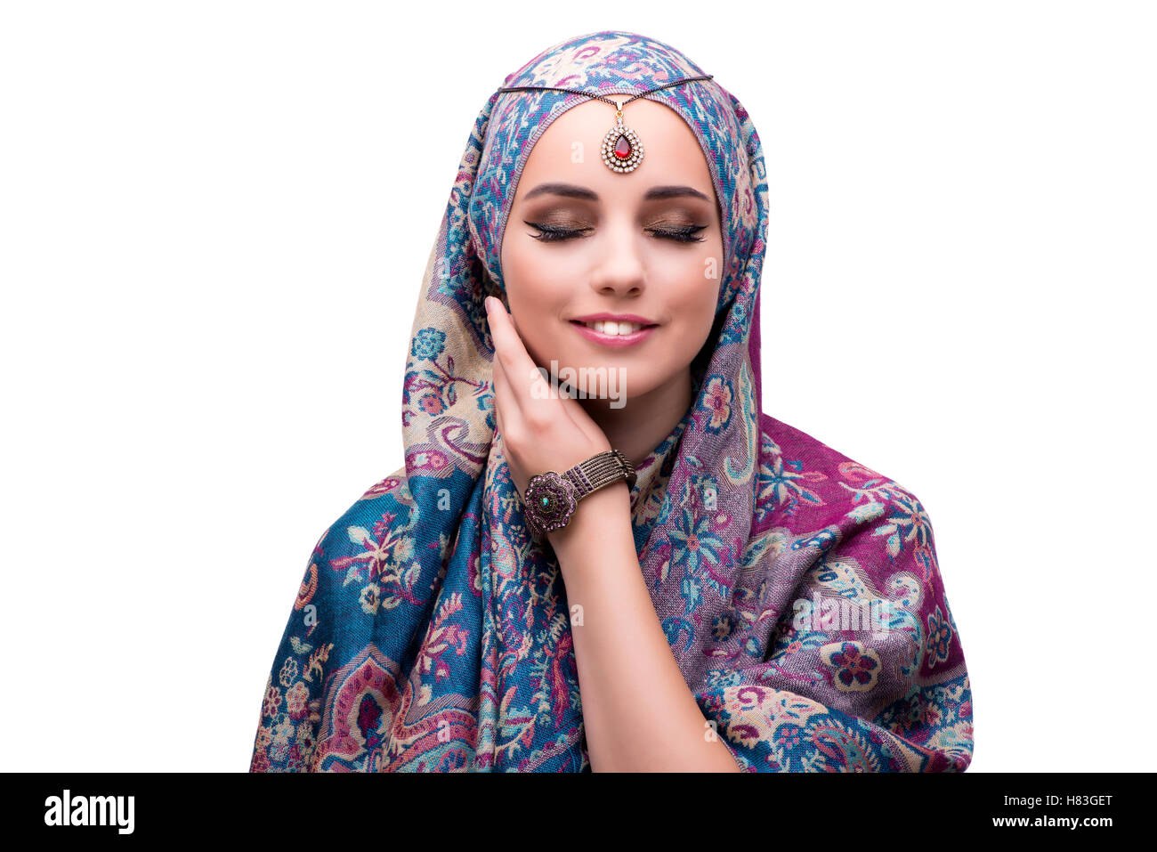 Putting on diamond necklace hi-res stock photography and images - Alamy