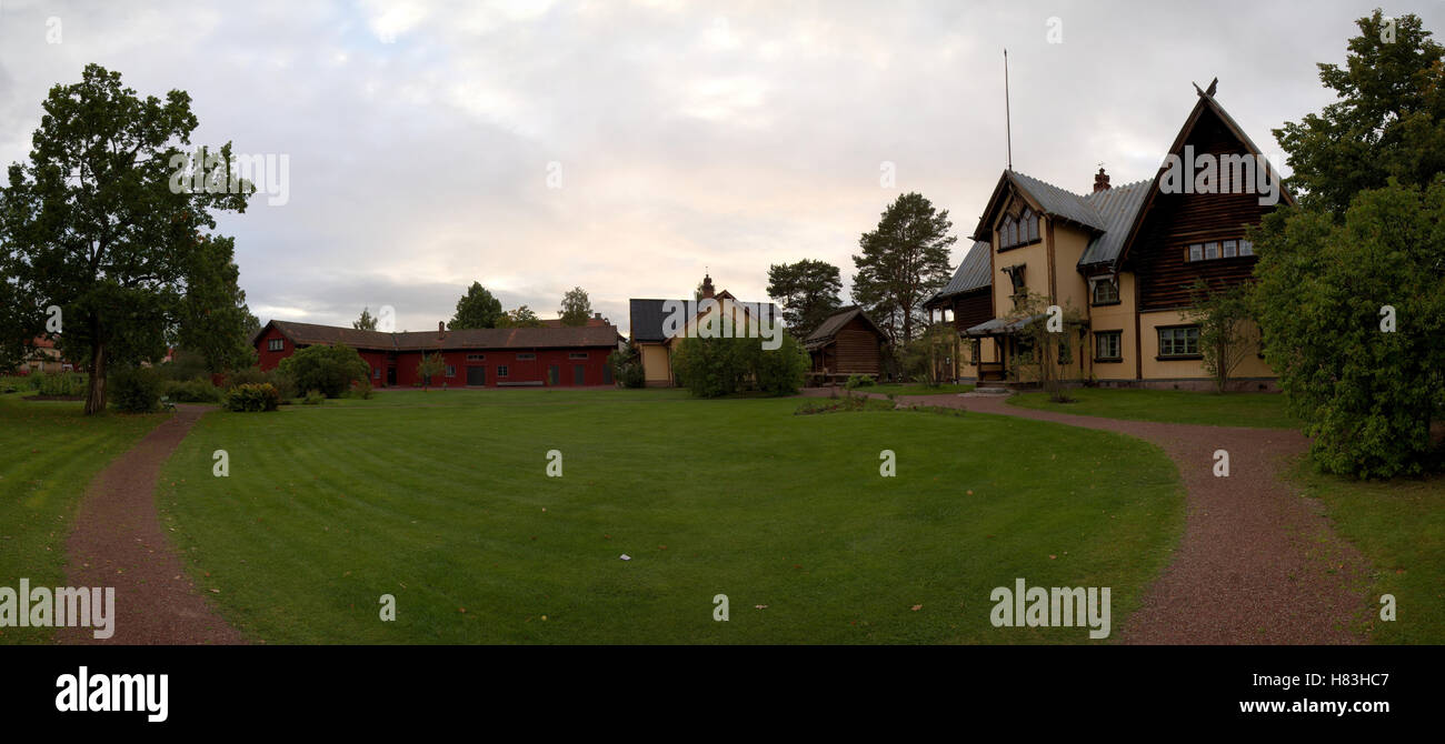 MORA, SWEDEN - SEPTEMBER 21 2015: Front view of Zorngarden in Mora ...