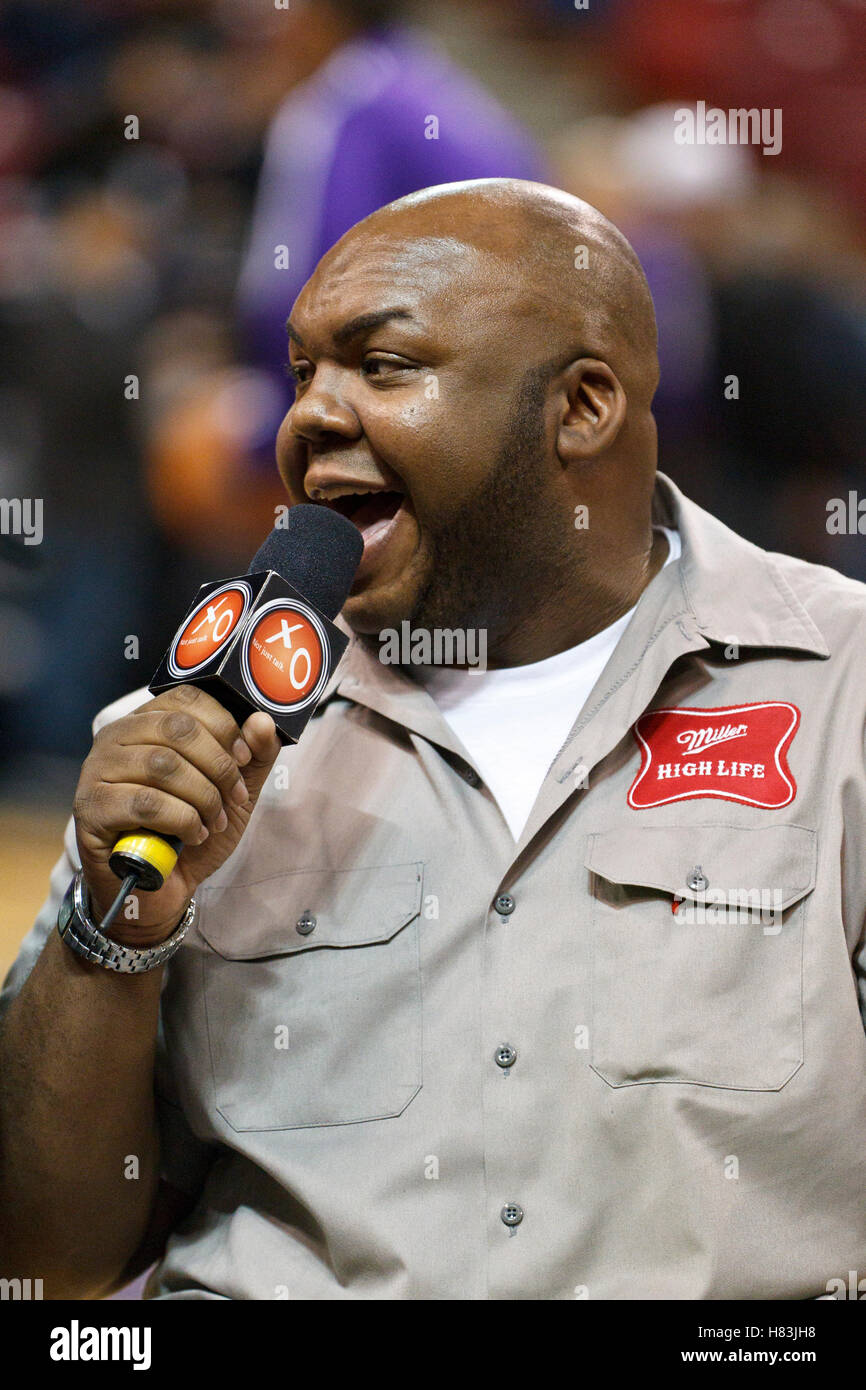 January 19, 2011; Sacramento, CA, USA;  Television commerical actor Windell Middlebrooks before the game between the Sacramento Kings and the Portland Trail Blazers at the ARCO Arena. Stock Photo