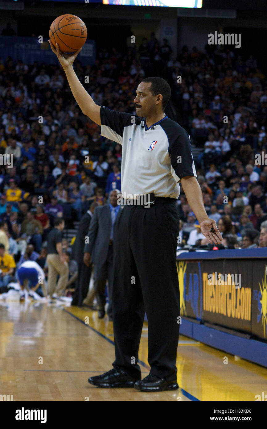 April 10, 2011; Oakland, CA, USA; NBA referee Bennie Adams (47)during